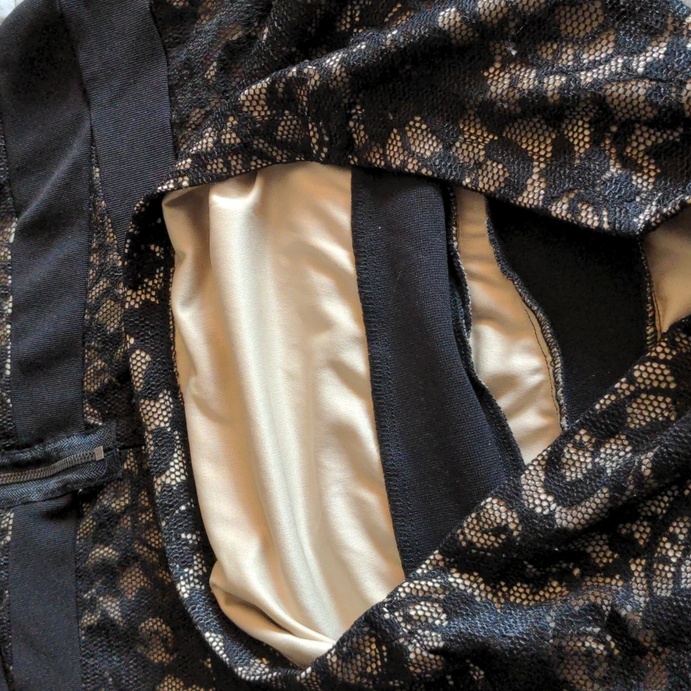 *SOLD*Torrid Black & Nude Lace Layered Bodycon Mini Dress - Picture 10 of 15